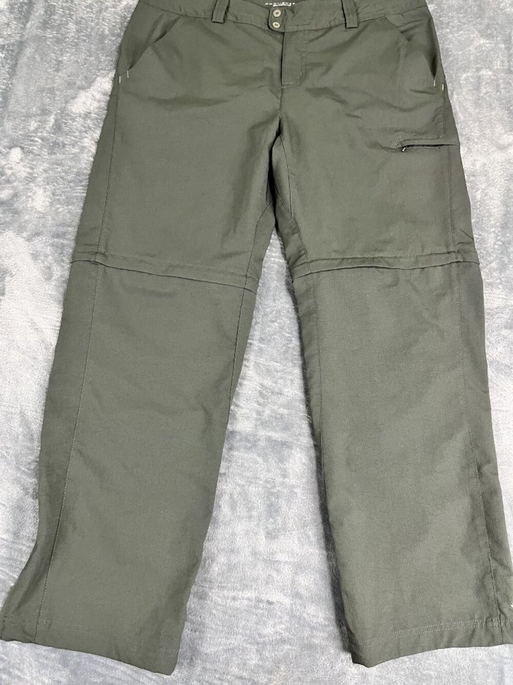 Columbia Womens Green Convertible Hiking Pants 14 Short